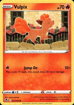 Vulpix 017/195 Silver Tempest Ungraded