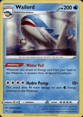 Wailord 032/185 Vivid Voltage Ungraded