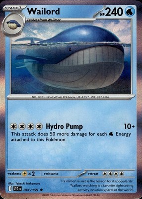 Wailord 041/159 Journey Together Ungraded