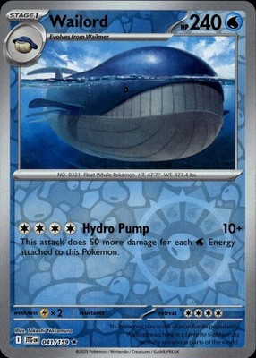 Wailord 041/159 Journey Together Ungraded