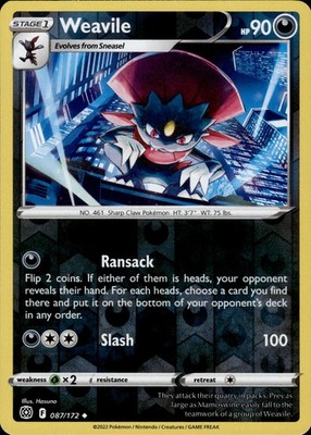 Weavile 087/172 Brilliant Stars Ungraded