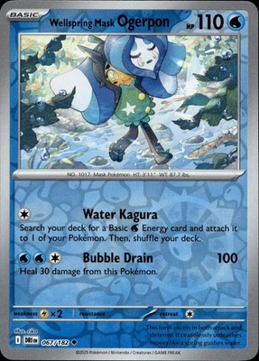 Wellspring Mask Ogerpon 067/182 Destined Rivals Ungraded