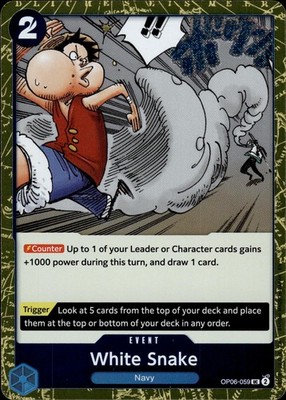 White Snake (Pirate Foil) OP06-059 Premium Booster -The Best- Vol. 2 Ungraded