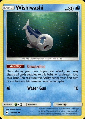 Wishiwashi 44/149 SM Base Set Ungraded