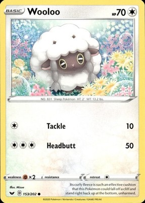 Wooloo 153/202 Sword & Shield Ungraded