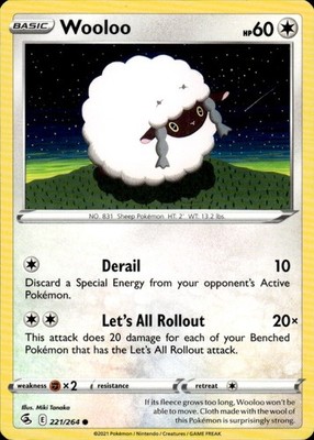 Wooloo 221/264 Fusion Strike Ungraded