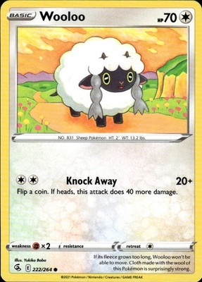 Wooloo 222/264 Fusion Strike Ungraded
