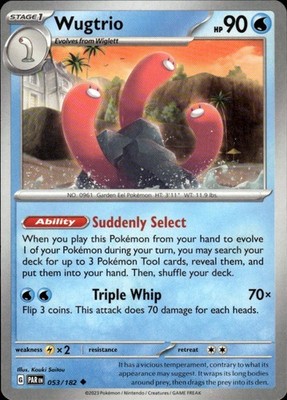 Wugtrio 053/182 Paradox Rift Ungraded