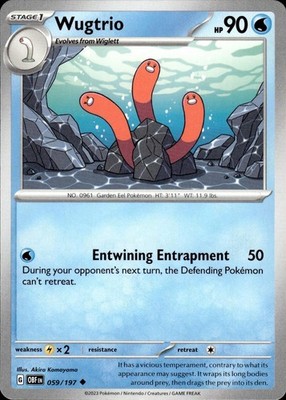 Wugtrio 059/197 Obsidian Flames Ungraded