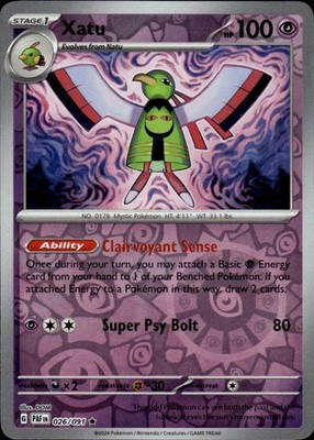 Xatu 026/091 Paldean Fates Ungraded