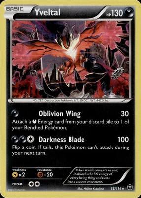 Yveltal 65/114 Steam Siege Ungraded