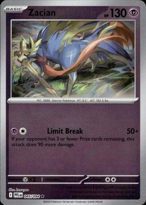 Zacian 045/094 Phantasmal Flames Ungraded