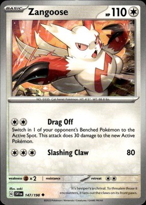 Zangoose 147/198 Scarlet & Violet Ungraded
