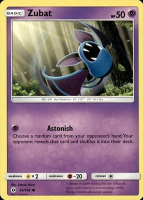 Zubat 54/149 SM Base Set Ungraded